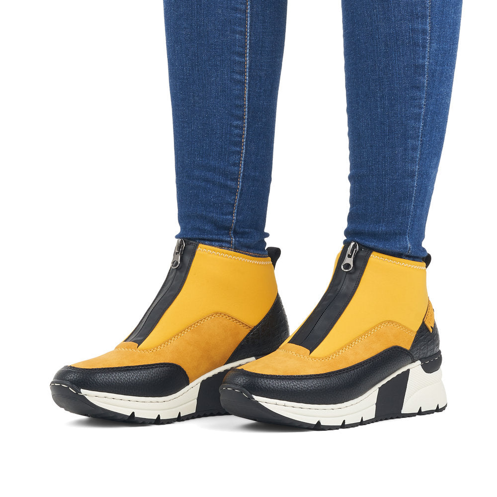 Rieker Ladies Zip Front Trend Sneaker Boot