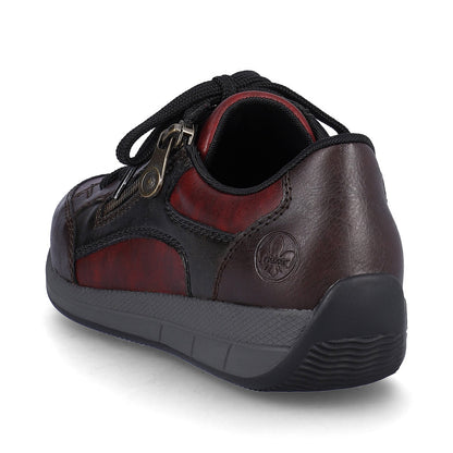 Rieker Ladies Red Combi Lace Up Shoe