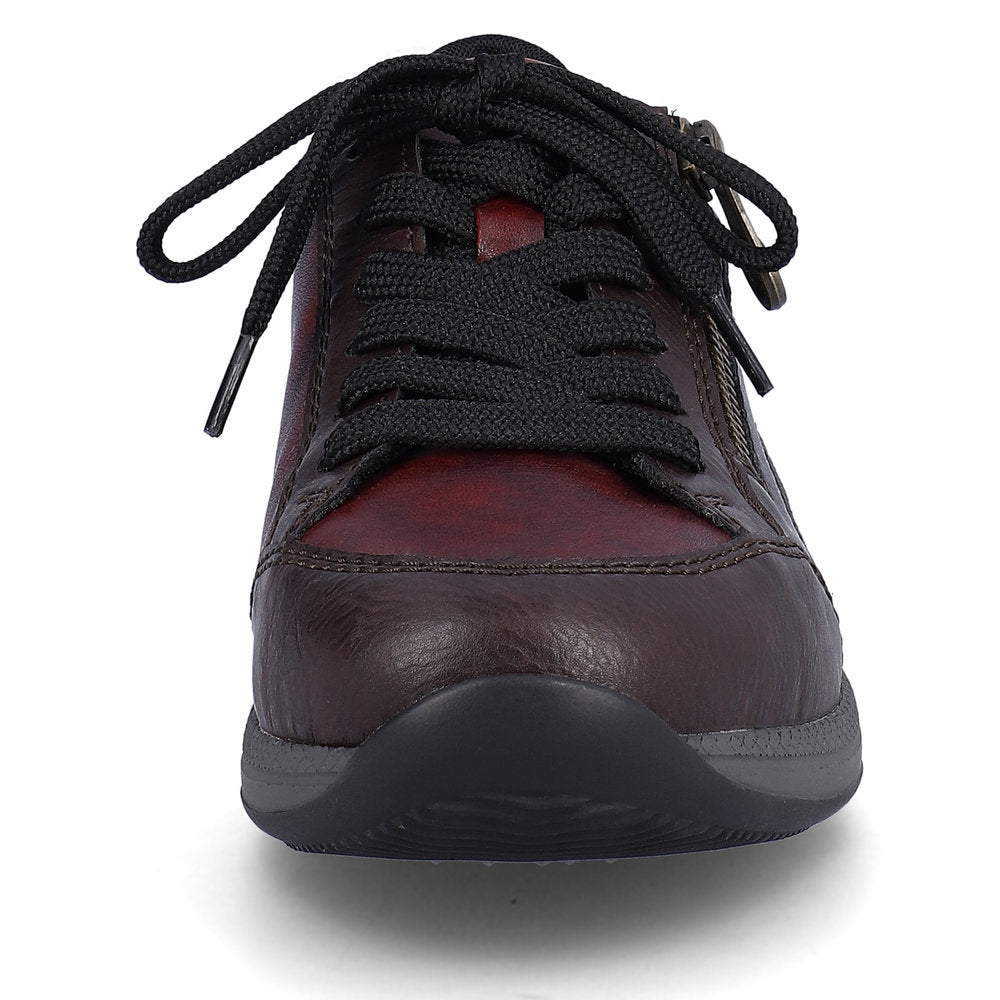 Rieker Ladies Red Combi Lace Up Shoe