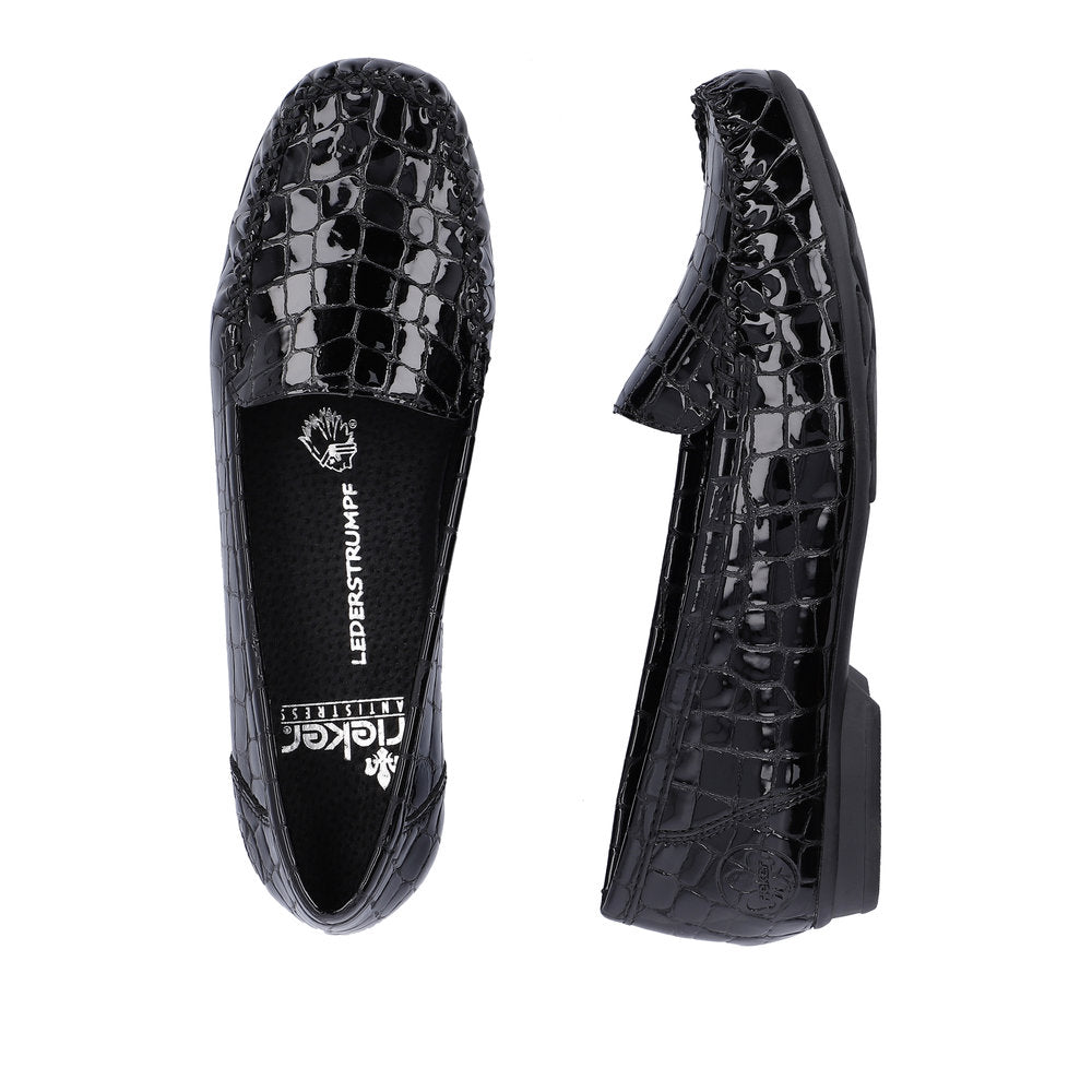Rieker Ladies Croco Loafer Shoe
