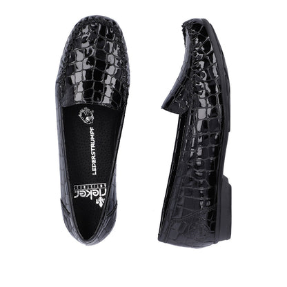 Rieker Ladies Croco Loafer Shoe