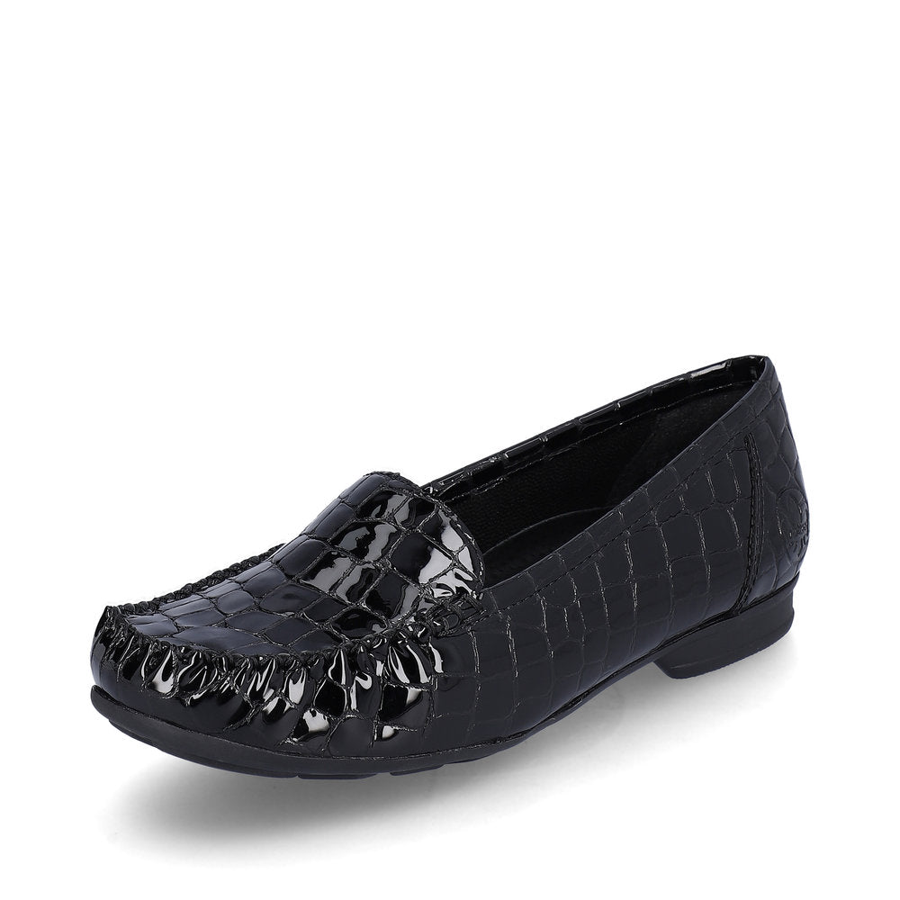 Rieker Ladies Croco Loafer Shoe