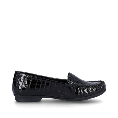 Rieker Ladies Croco Loafer Shoe