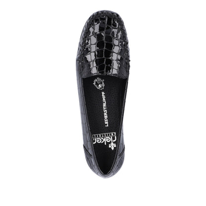 Rieker Ladies Croco Loafer Shoe
