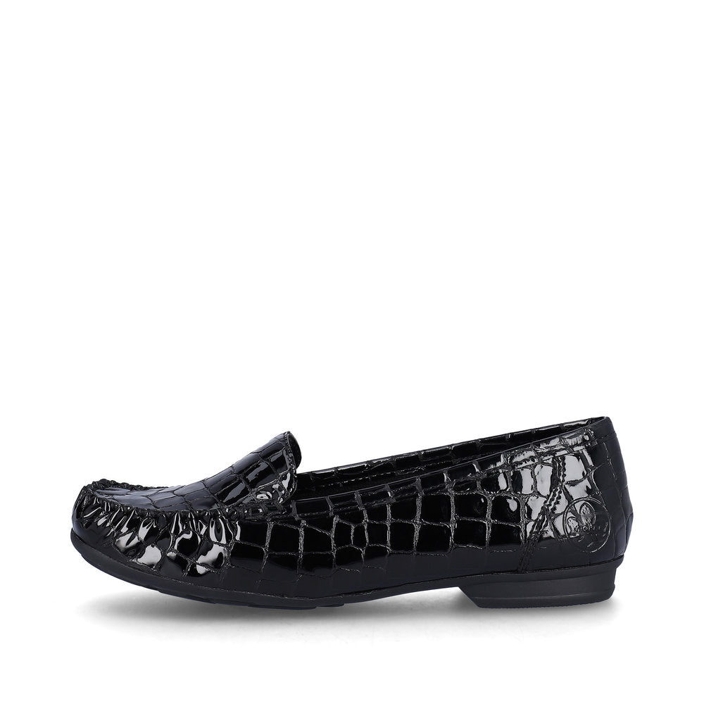 Rieker Ladies Croco Loafer Shoe