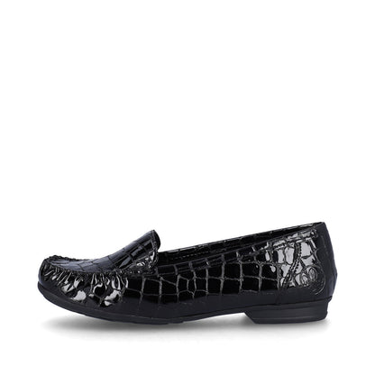 Rieker Ladies Croco Loafer Shoe