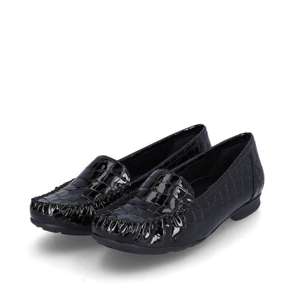 Rieker Ladies Croco Loafer Shoe