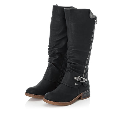 Rieker Ladies Zip Sided Long Boot