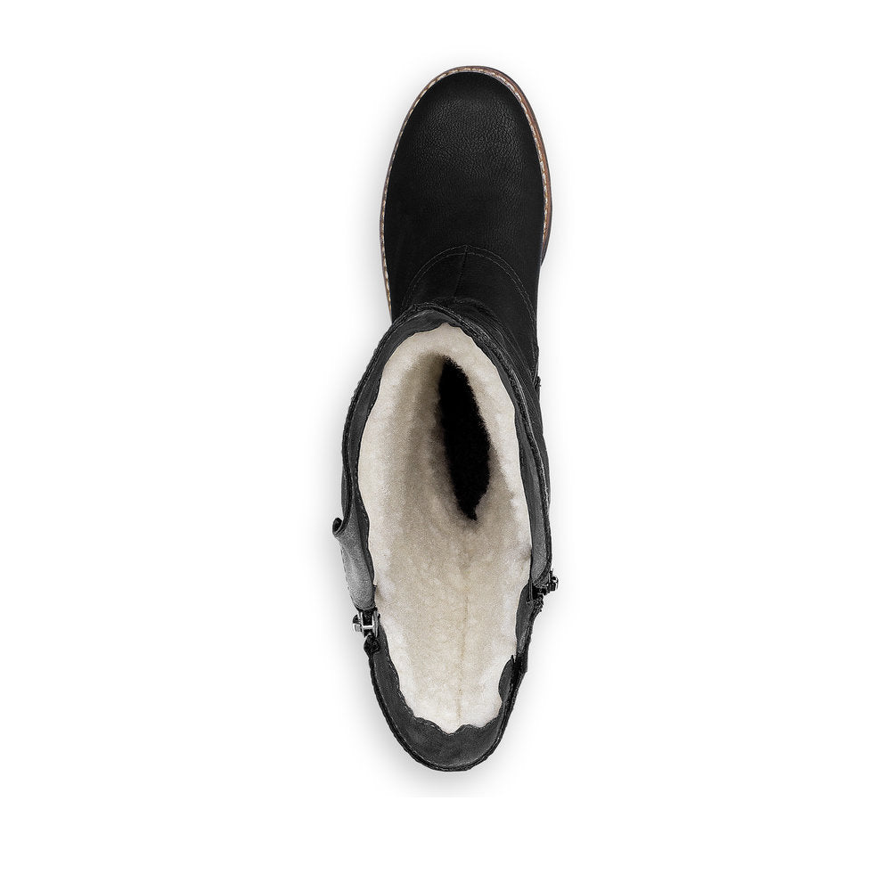 Rieker Ladies Zip Sided Long Boot