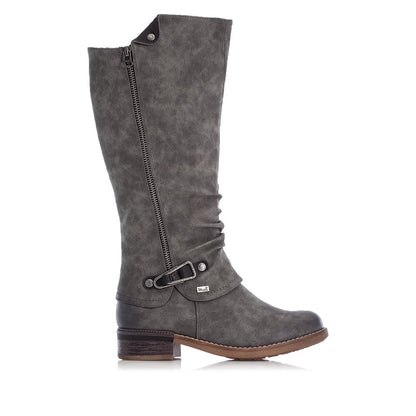 Rieker Ladies Zip Sided Long Boot