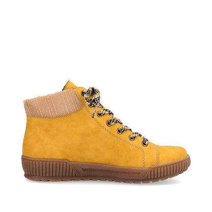 Rieker Ladies Lace Up Padded Cuff Ankle Boot