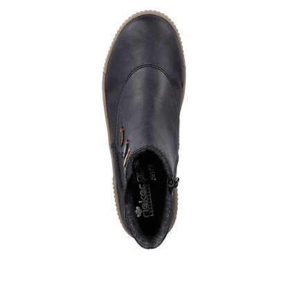 Rieker Ladies Zip Sided Flat Sole Ankle Boot