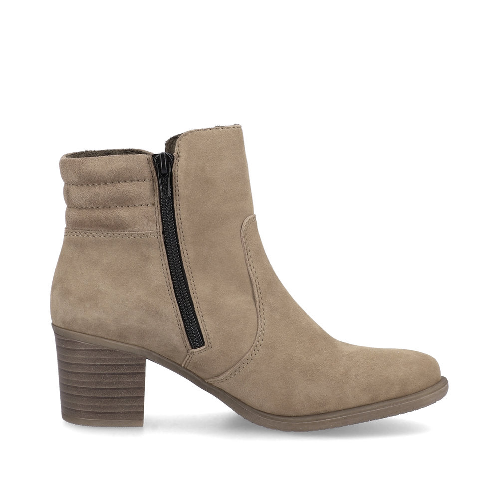 Rieker Ladies Zip Sided Block Heel Ankle Boot
