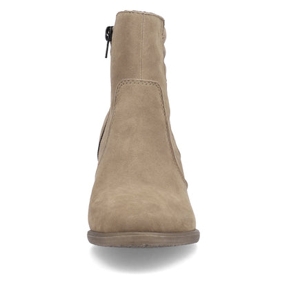 Rieker Ladies Zip Sided Block Heel Ankle Boot