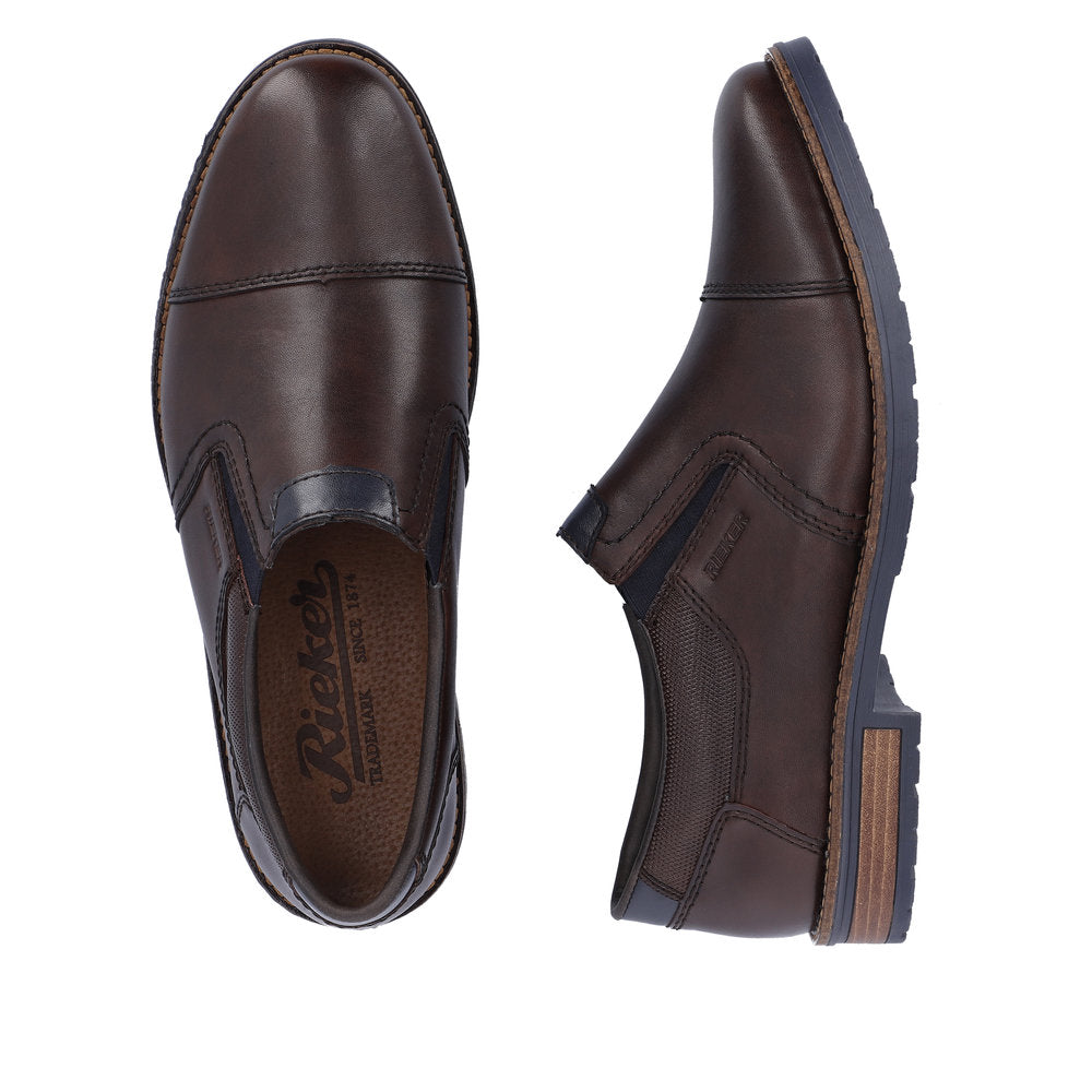 Rieker Men's Classic Toe Cap Slip On Shoe