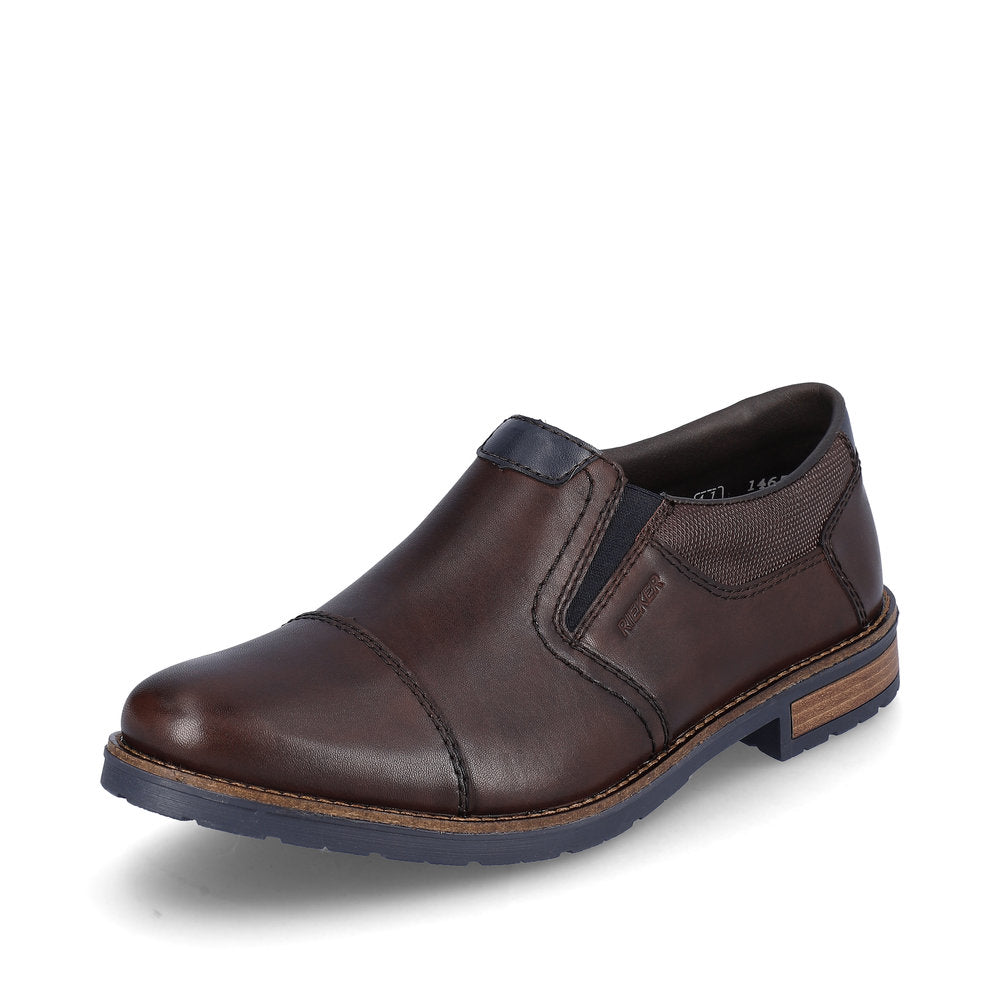 Rieker Men's Classic Toe Cap Slip On Shoe