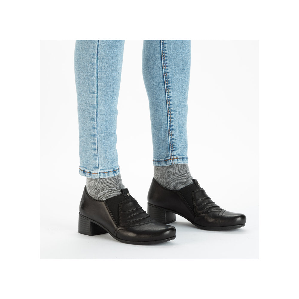 Rieker Ladies Block Heel Trouser Shoe