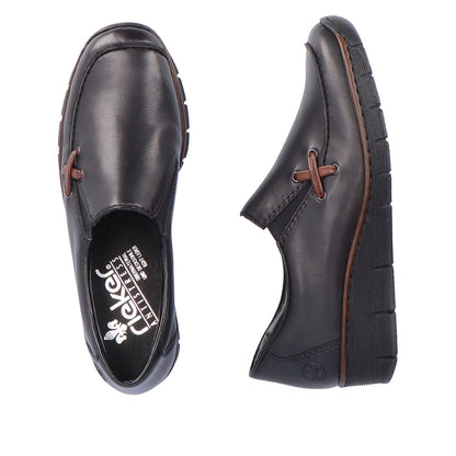 Rieker Ladies Low Wedge Slip On Shoe