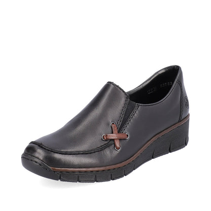 Rieker Ladies Low Wedge Slip On Shoe