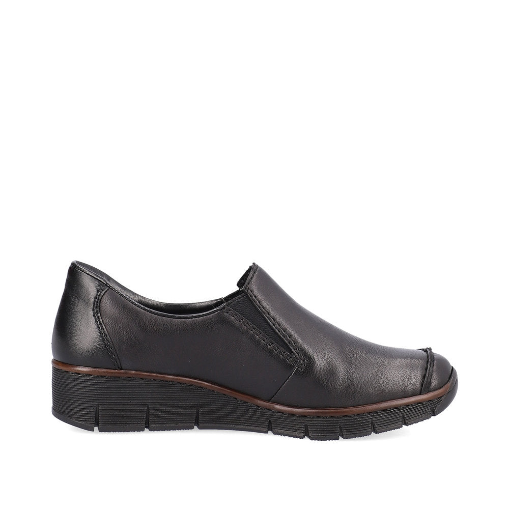 Rieker Ladies Low Wedge Slip On Shoe