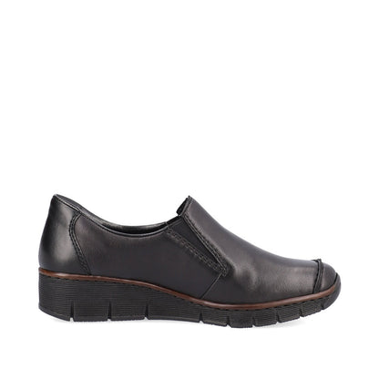 Rieker Ladies Low Wedge Slip On Shoe