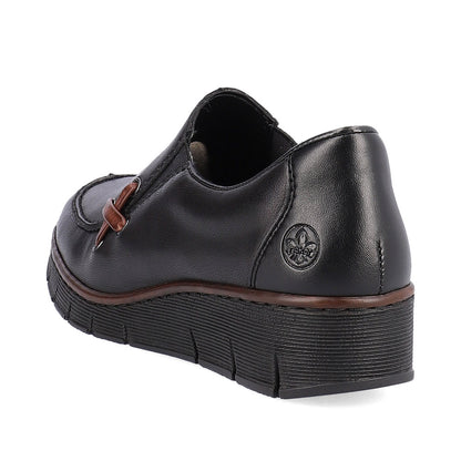 Rieker Ladies Low Wedge Slip On Shoe
