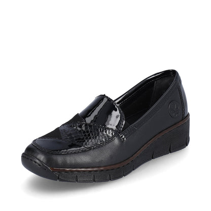 Rieker Ladies Patchwork Slip On Shoe