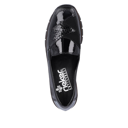 Rieker Ladies Patchwork Slip On Shoe