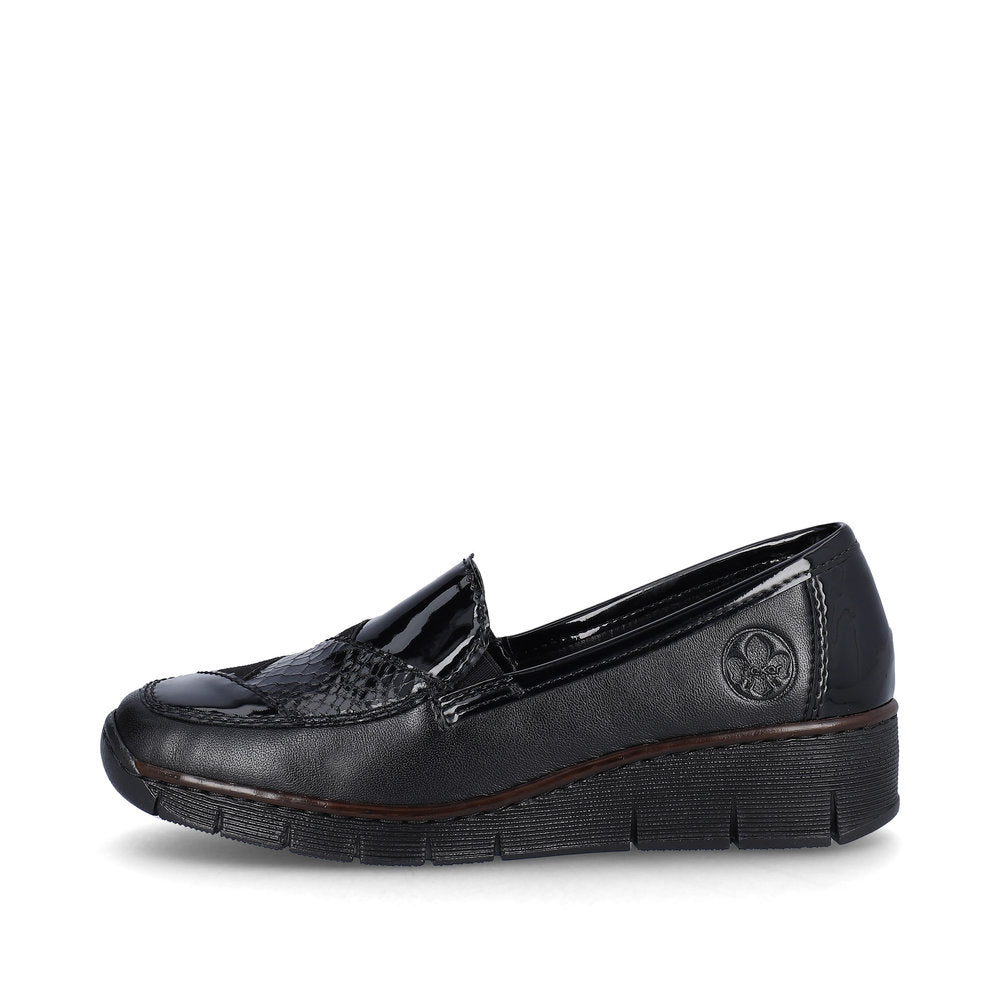Rieker Ladies Patchwork Slip On Shoe