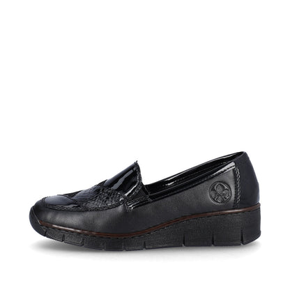 Rieker Ladies Patchwork Slip On Shoe