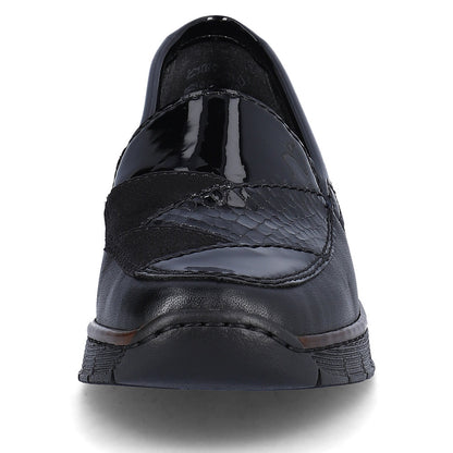 Rieker Ladies Patchwork Slip On Shoe