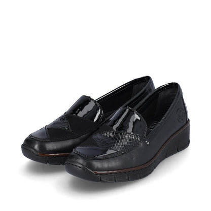 Rieker Ladies Patchwork Slip On Shoe