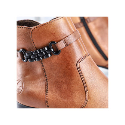 Rieker Ladies Classic Zip Sided Low Heel Ankle Boot