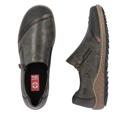 Rieker Ladies Zip Sided Tex Lined Shoe
