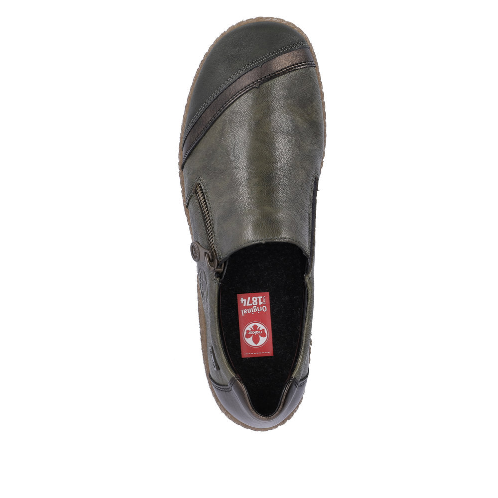 Rieker Ladies Zip Sided Tex Lined Shoe