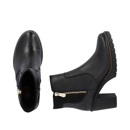 Rieker Ladies Mid Heel Zip Feature Ankle Boot