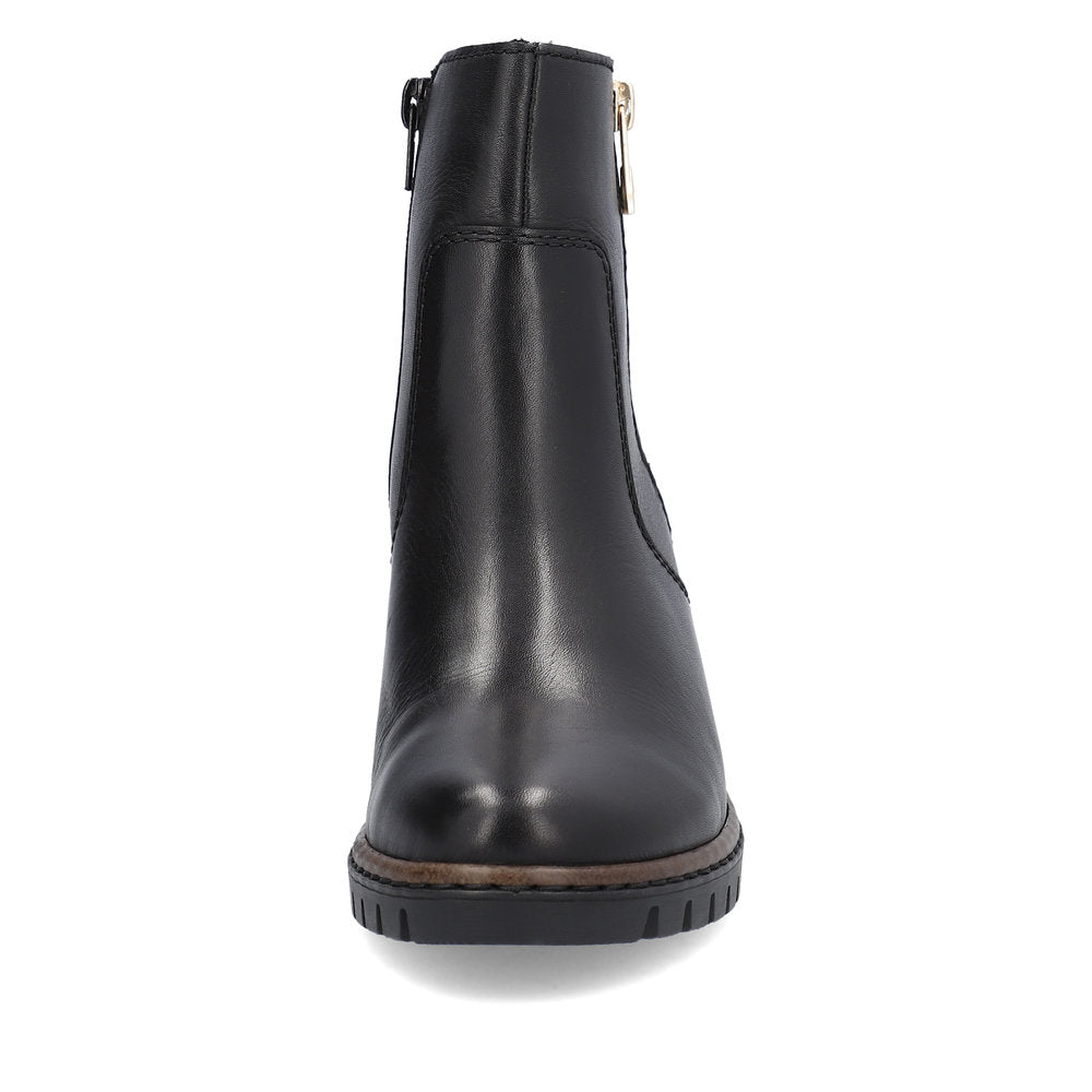 Rieker Ladies Mid Heel Zip Feature Ankle Boot
