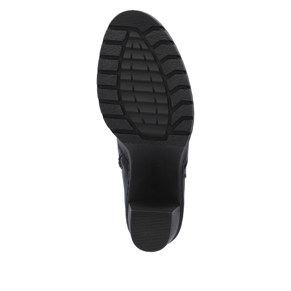Rieker Ladies Mid Heel Zip Feature Ankle Boot