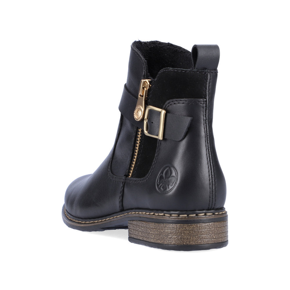 Rieker Ladies Zip Feature Flat Ankle Boot