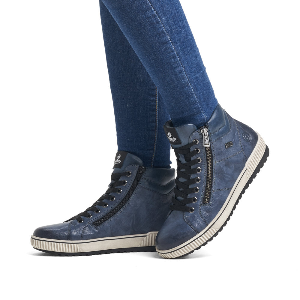 Remonte Ladies Zip Side lace Up High Top