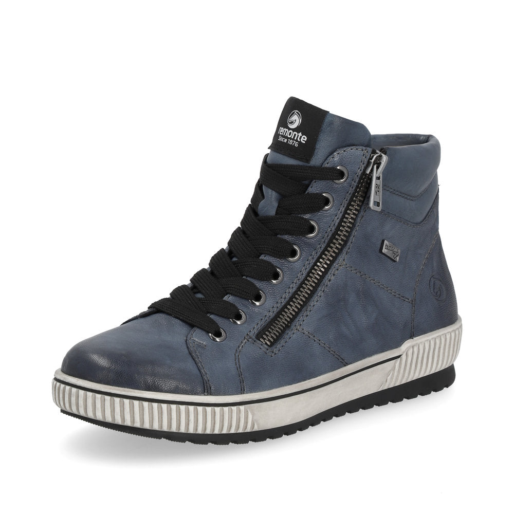 Remonte Ladies Zip Side lace Up High Top