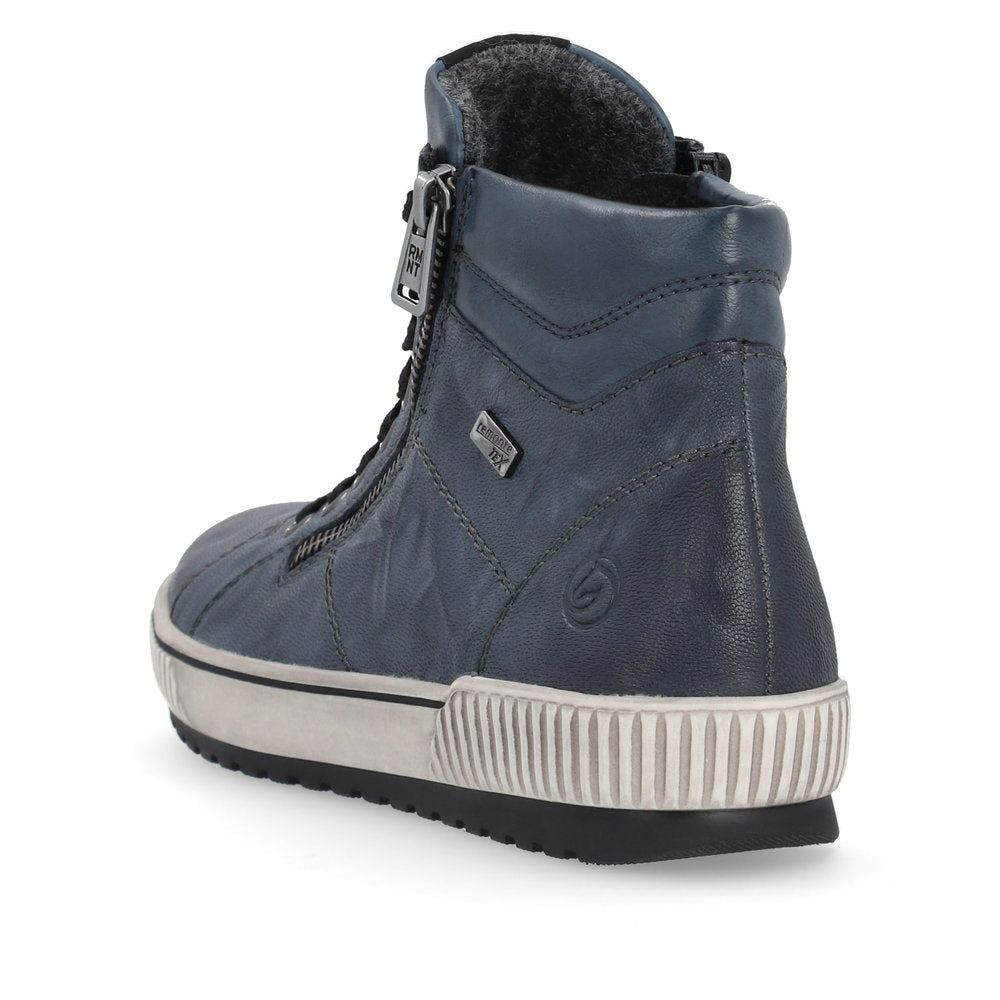 Remonte Ladies Zip Side lace Up High Top