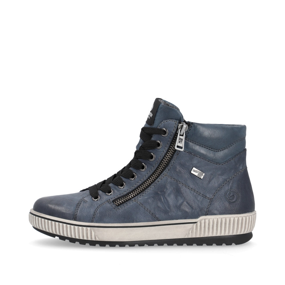 Remonte Ladies Zip Side lace Up High Top