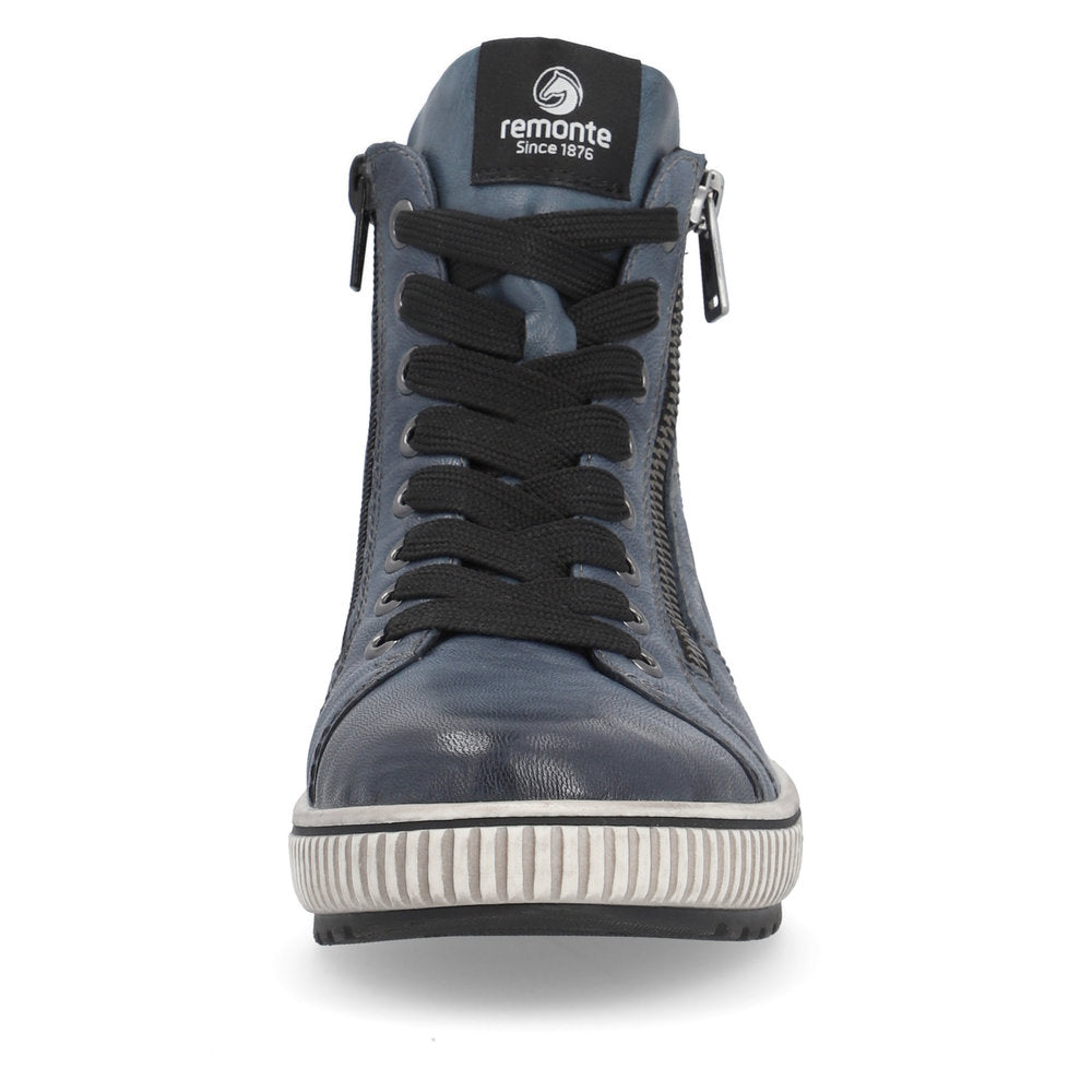 Remonte Ladies Zip Side lace Up High Top