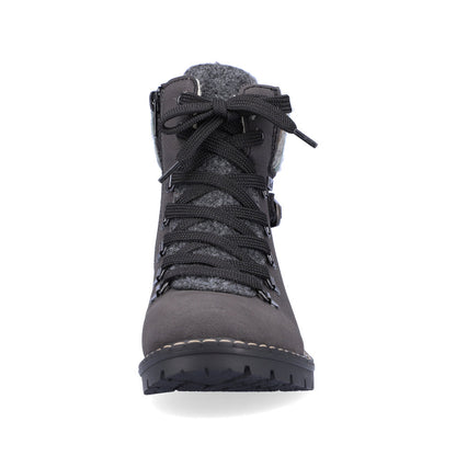 Rieker fur lined ankle boot grey