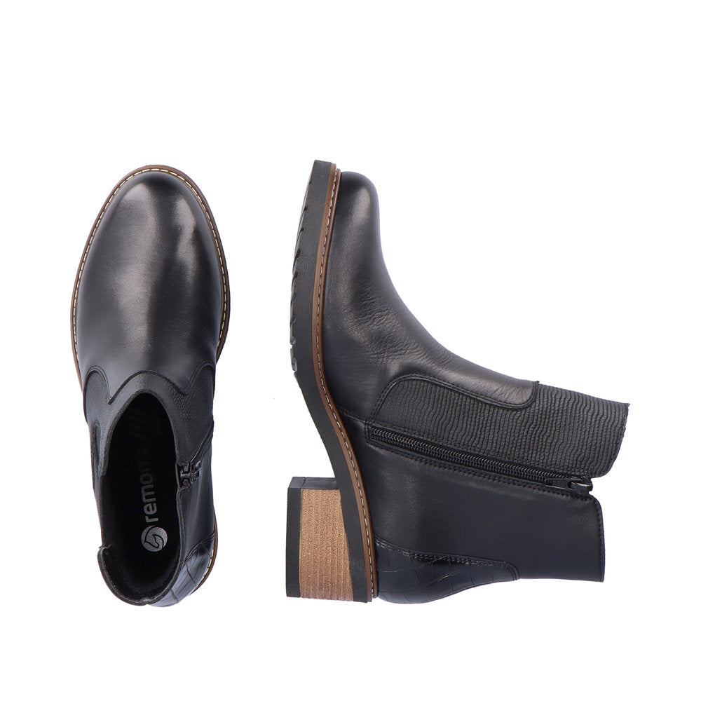 Remonte Ladies Block Heel Zip Ankle Boot