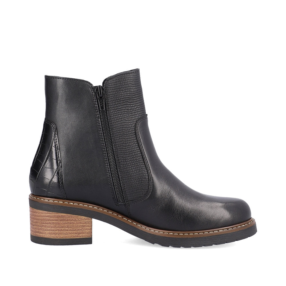 Remonte Ladies Block Heel Zip Ankle Boot
