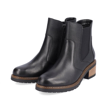 Remonte Ladies Block Heel Zip Ankle Boot