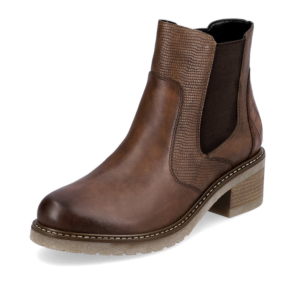 Remonte Ladies Block Heel Zip Ankle Boot