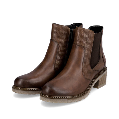 Remonte Ladies Block Heel Zip Ankle Boot